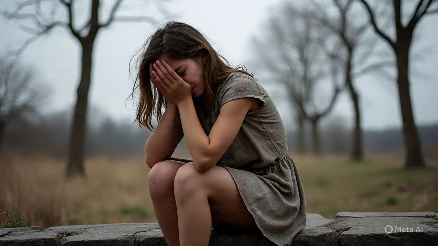 upset teenage girl